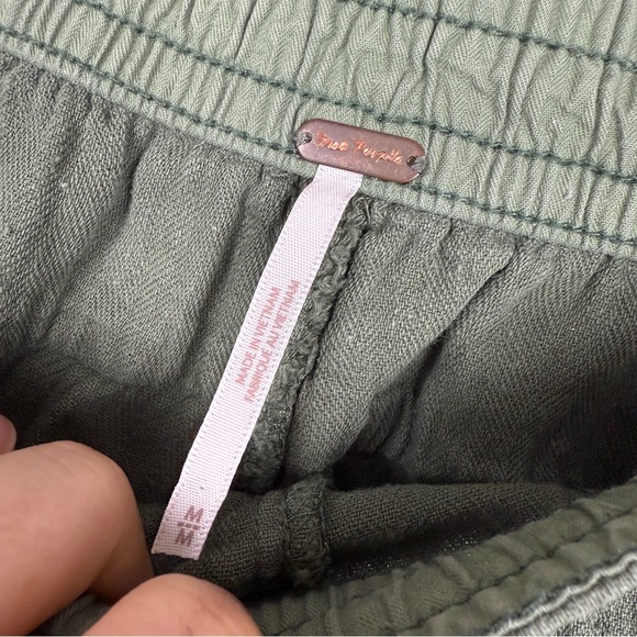 Free People Olive Green Straight Leg Pants - Picture 4 of 6